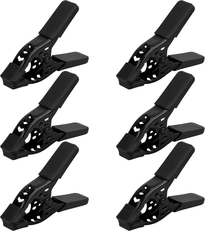 ELEAD 6-Piece Spring Clamps 4-inch Tarp Clamps Heavy Duty Woodworking Clips Spring Clips Metal Clamp Large Clamps Pool Cover Backdrop Stand Photograph Clamp - Image 1